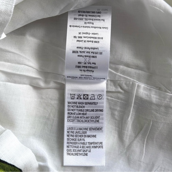 FARM Rio Milani Floral Print Linen Mini Dress, Off-White/Green, Size XS, NWT - Picture 15 of 16